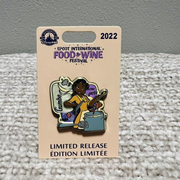 Disney Parks EPCOT Food and Wine Festival 2022 Limited Release Tiana Pin - Picture 1 of 1